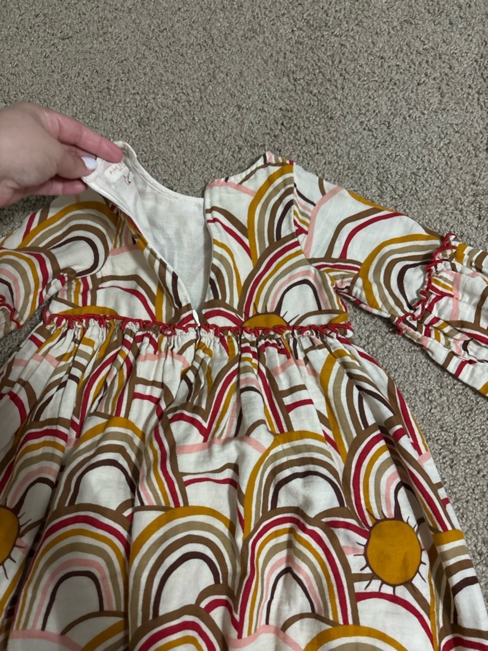Pink Chicken Long Sleeve Dress Size 3T - Picture 7 of 7